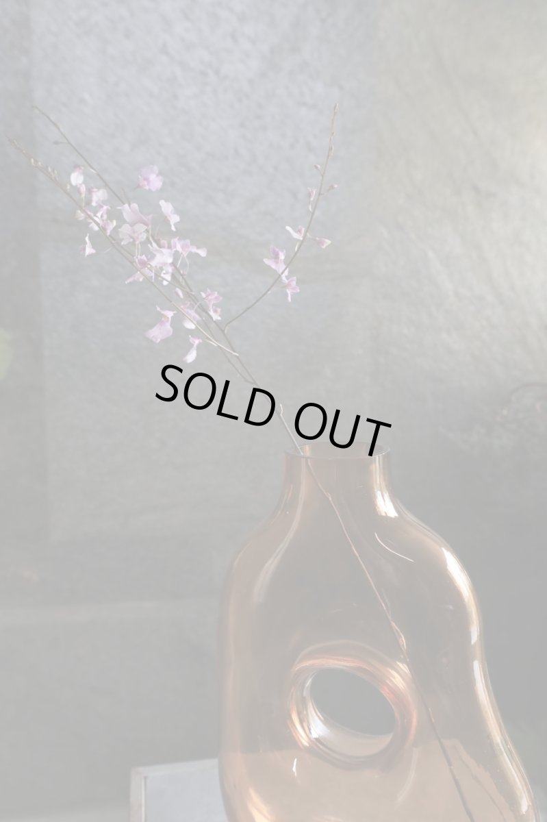 画像4: ガラスの花瓶(オレンジ) (4)