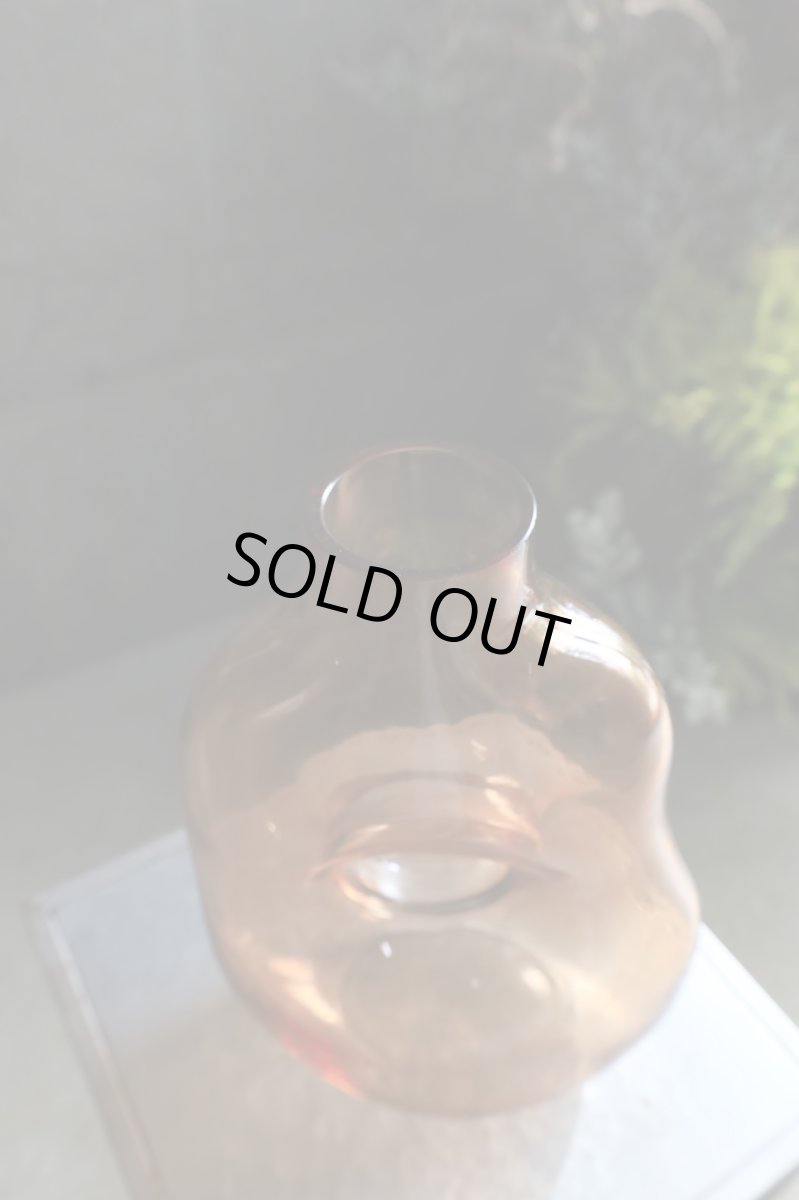 画像3: ガラスの花瓶(オレンジ) (3)