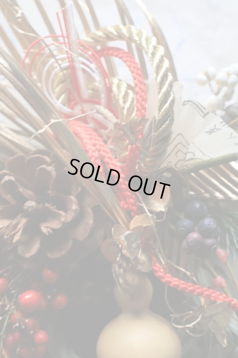 画像3: 華やか二連しめ飾り。瓢箪をあしらって (3)