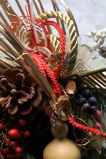 画像3: 華やか二連しめ飾り。瓢箪をあしらって (3)