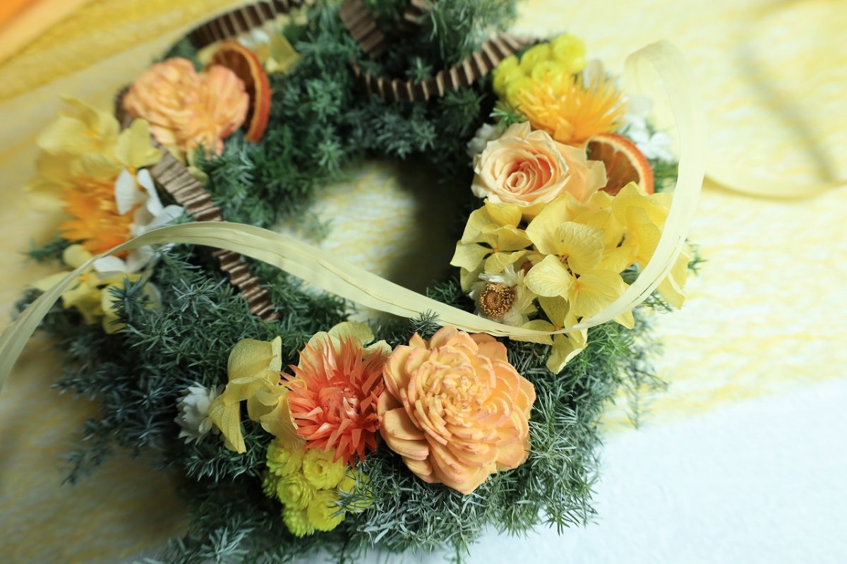 画像3: プリザーブドフラワーリースNo.3 (3)