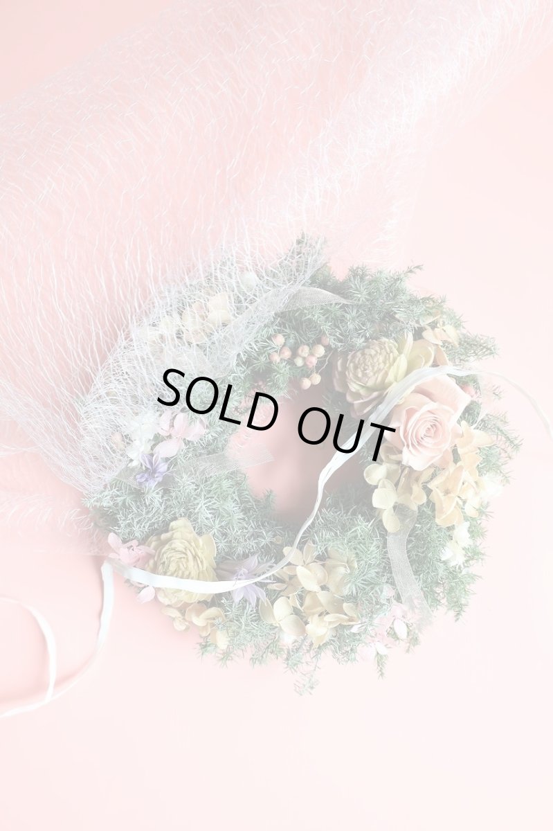 画像1: プリザーブドフラワーリースNo.9 (1)