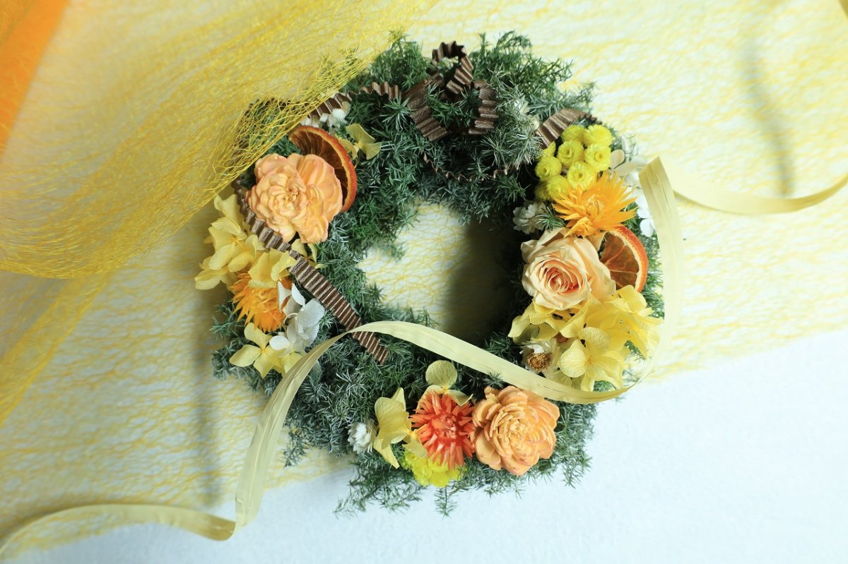 画像2: プリザーブドフラワーリースNo.3 (2)