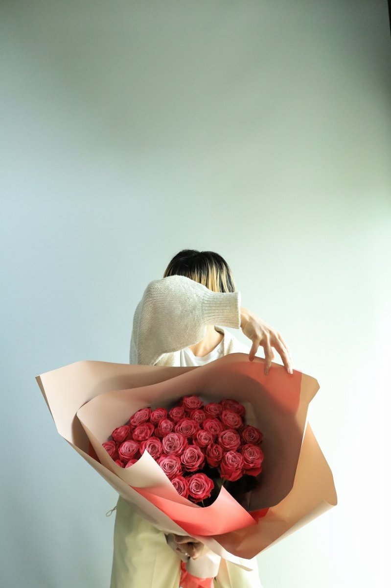 画像2: ピンクのバラの花束○選べる本数！ (2)