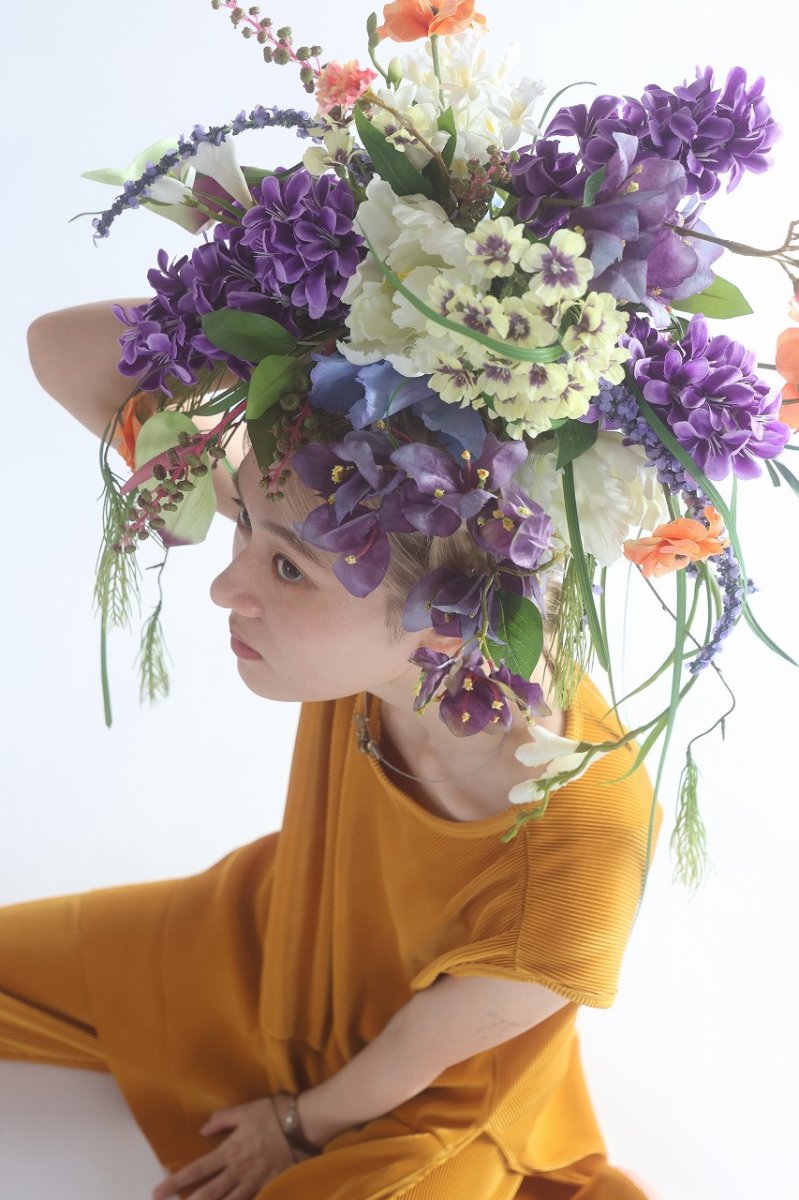 画像4: パープル×オレンジ・山ごぼうと松の個性的ブーケ (4)