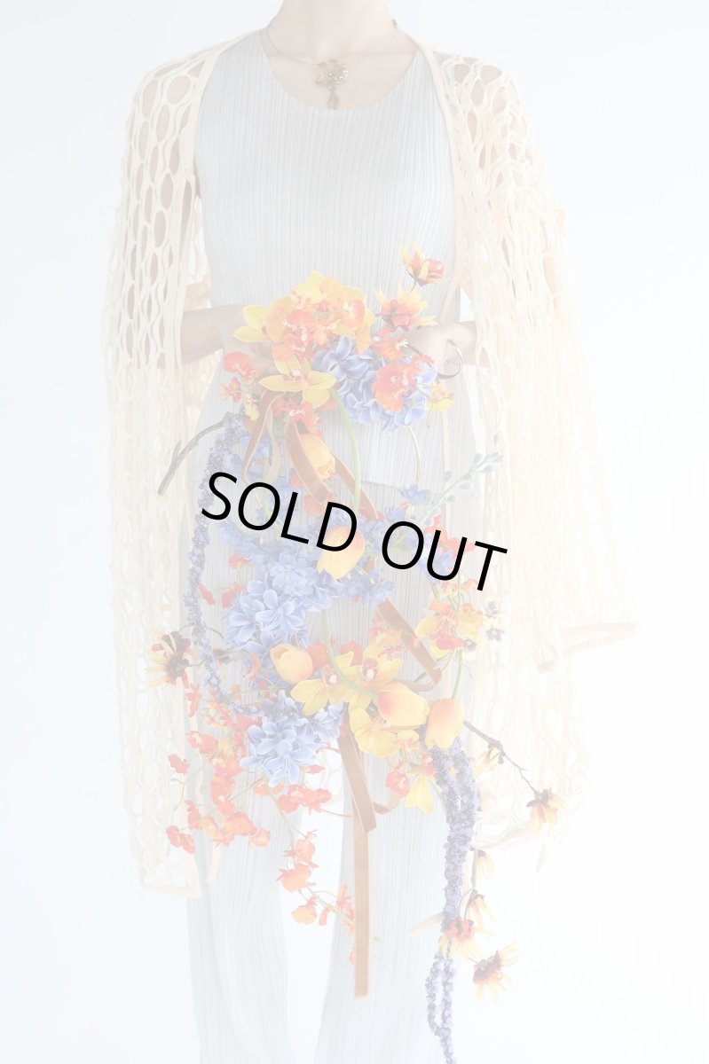 画像1: オレンジ×ブルーのくねくねリングブーケ (1)