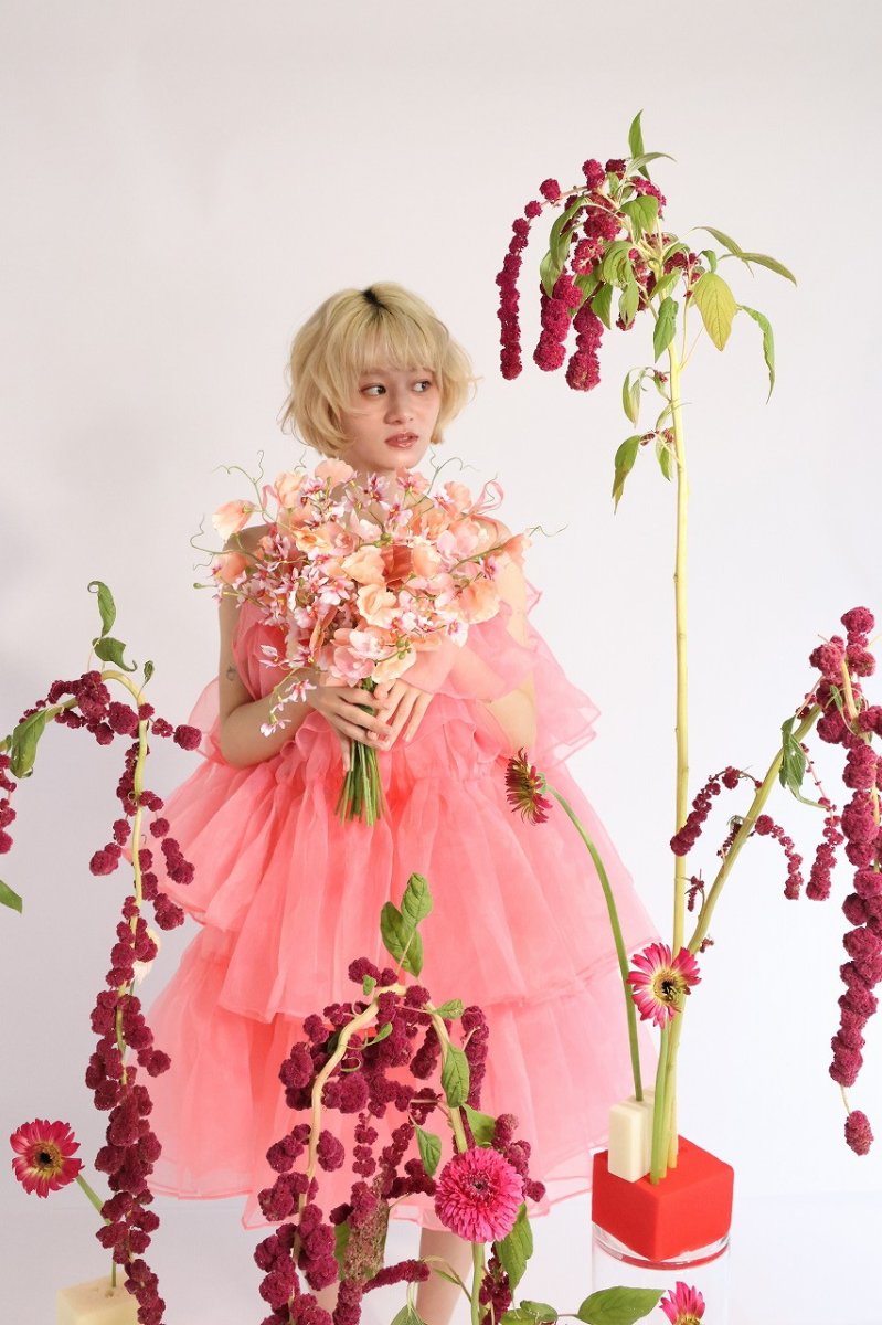 画像5: コーラルオレンジの暖色系ブーケ (5)