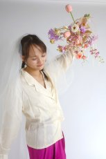 画像4: ピンクチューリップと胡蝶蘭のリボンブーケ (4)