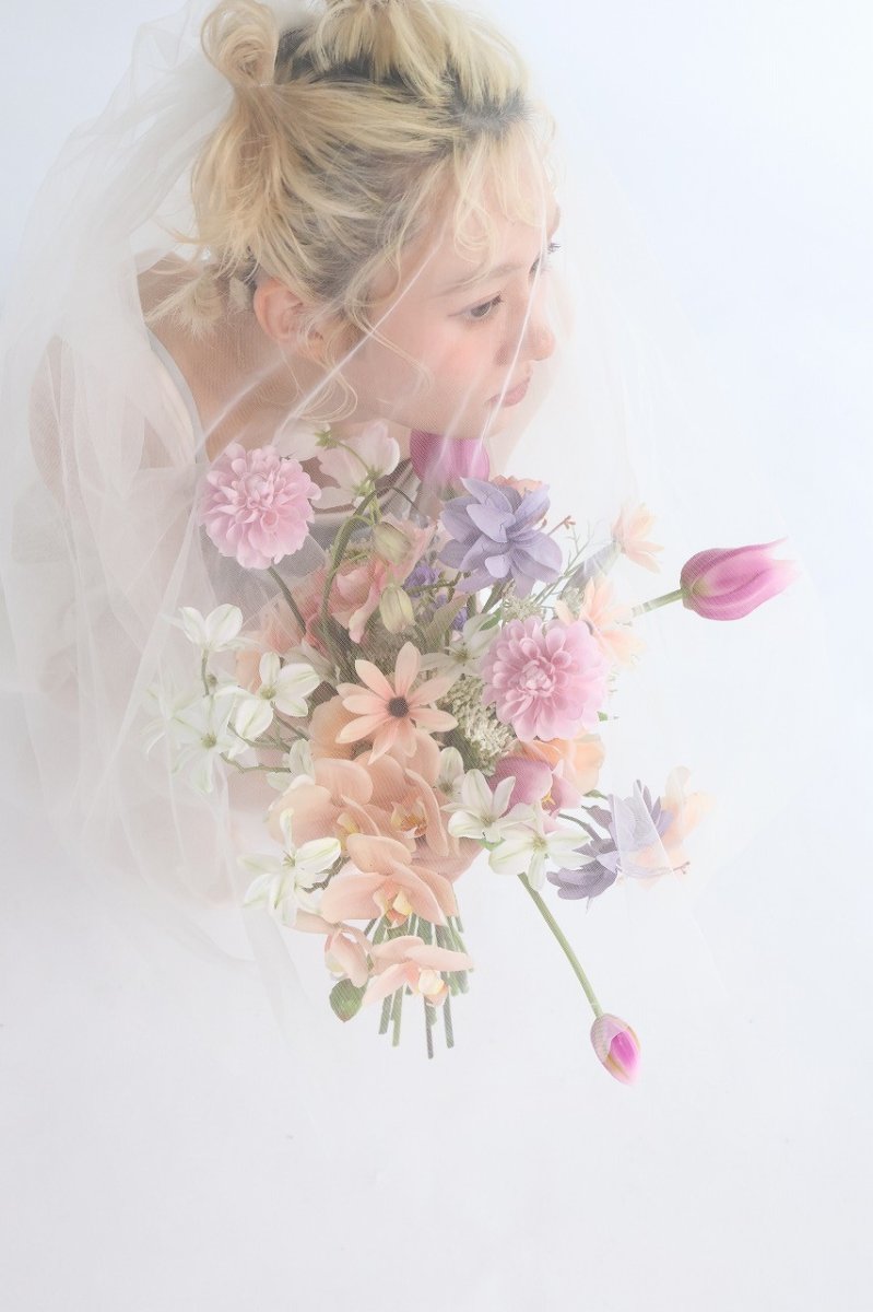 画像4: パープルピンクのチューリップの優しいブーケ (4)