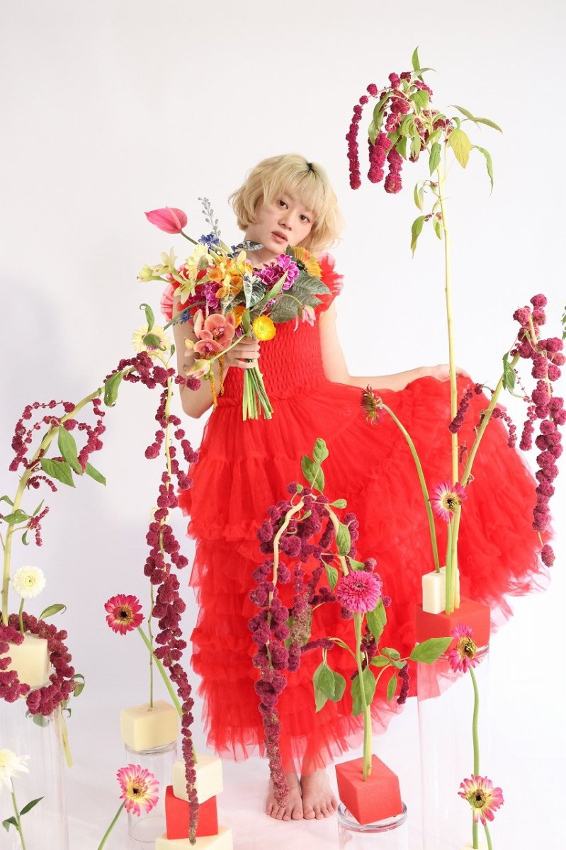 画像4: オレンジとフューシャピンクの個性的リゾートブーケ (4)