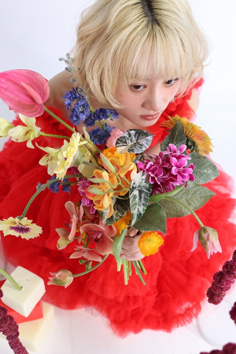 画像3: オレンジとフューシャピンクの個性的リゾートブーケ (3)