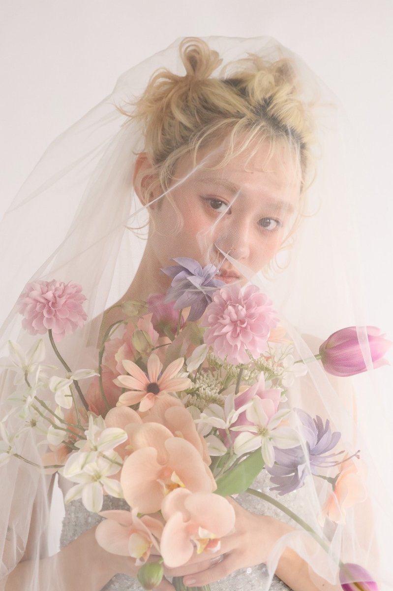 画像2: パープルピンクのチューリップの優しいブーケ (2)