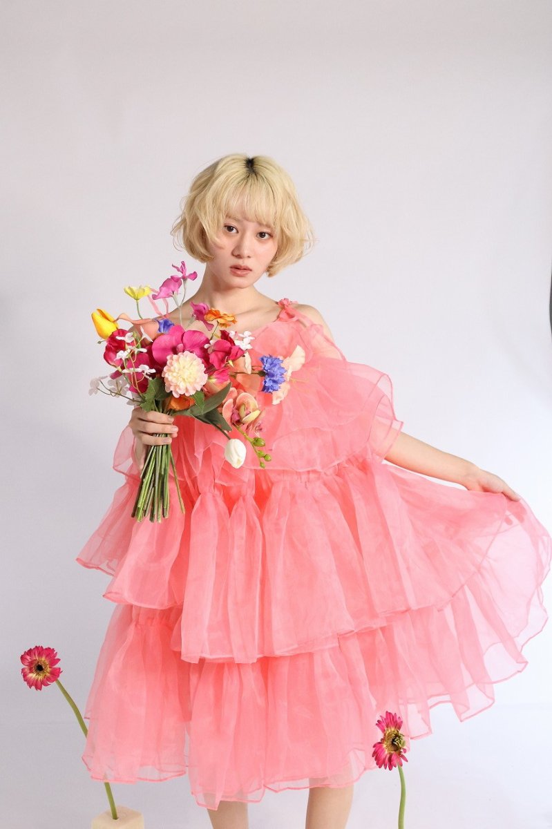 画像2: フーシャピンクのカラフルリゾートブーケ (2)