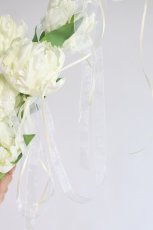 画像6: 八重咲きチューリップのクラッチリボンブーケ (6)