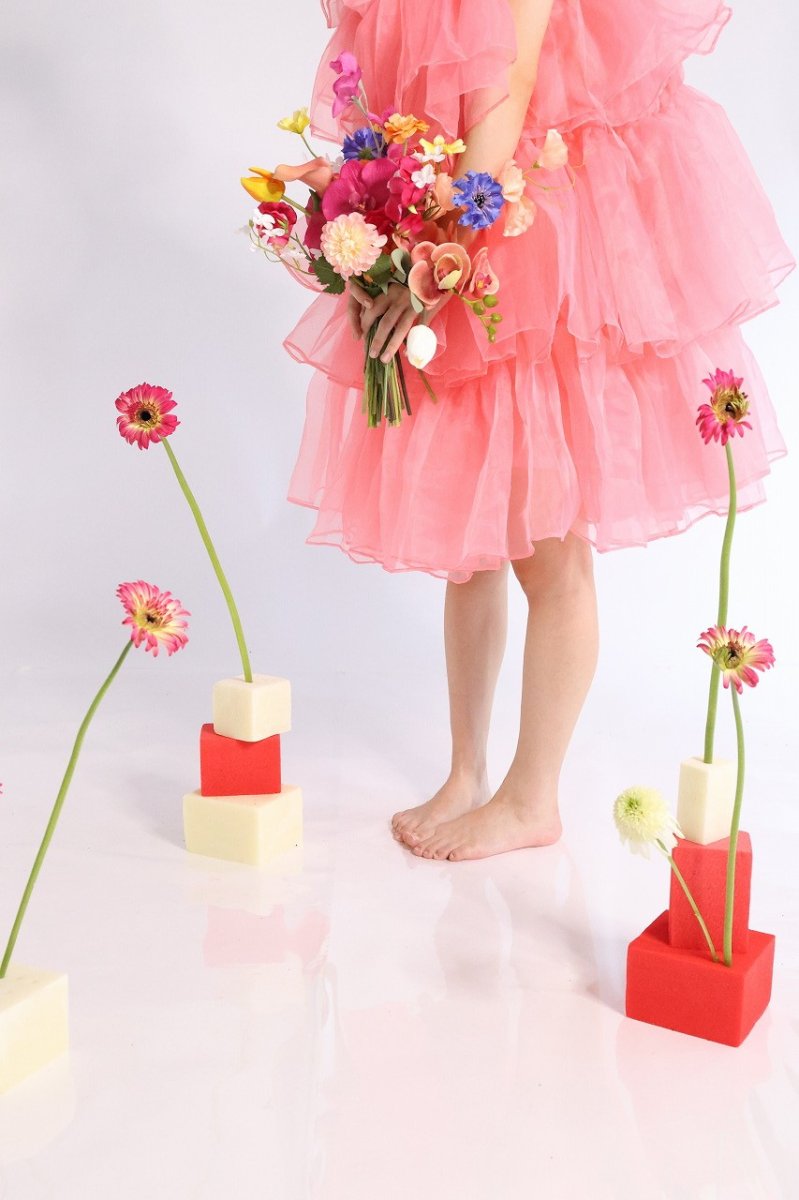 画像4: フーシャピンクのカラフルリゾートブーケ (4)