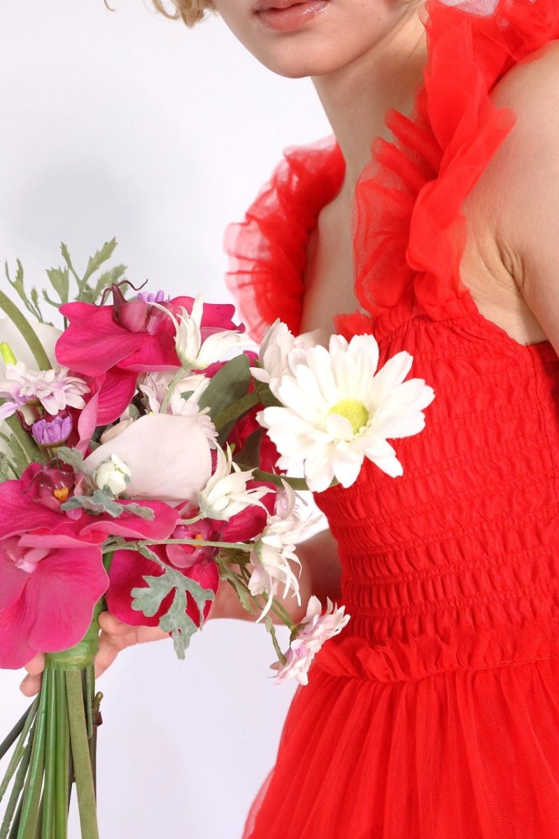 画像5: フーシャピンクとホワイトのガーベラブーケ (5)