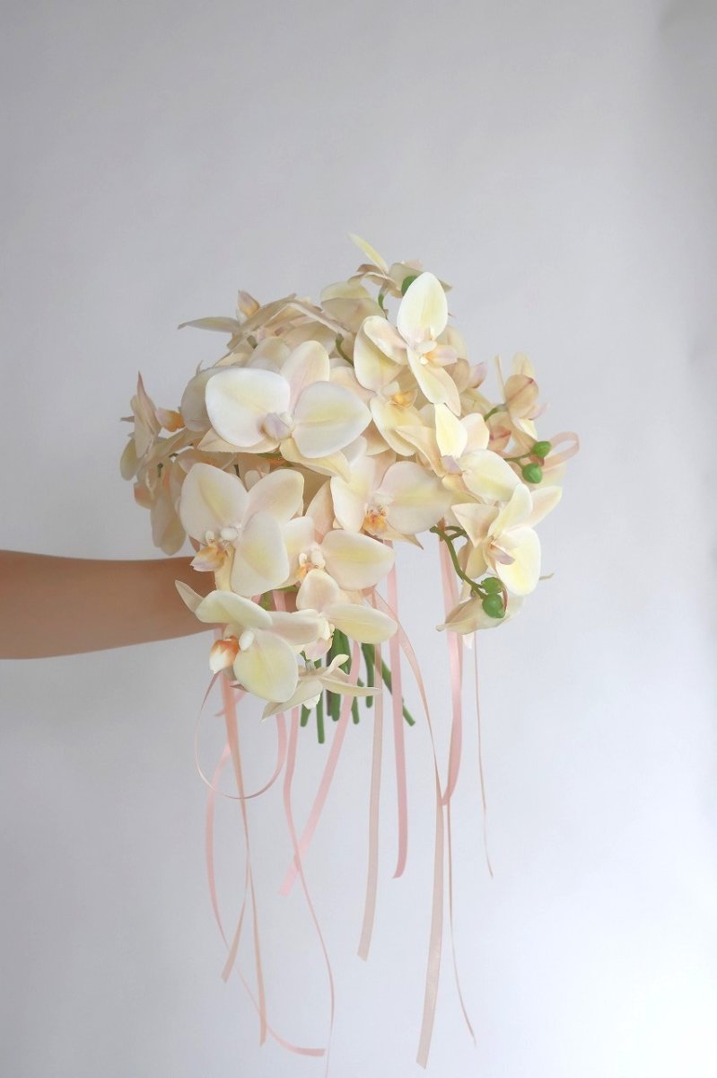 画像4: クリームイエロー　胡蝶蘭のブーケ (4)