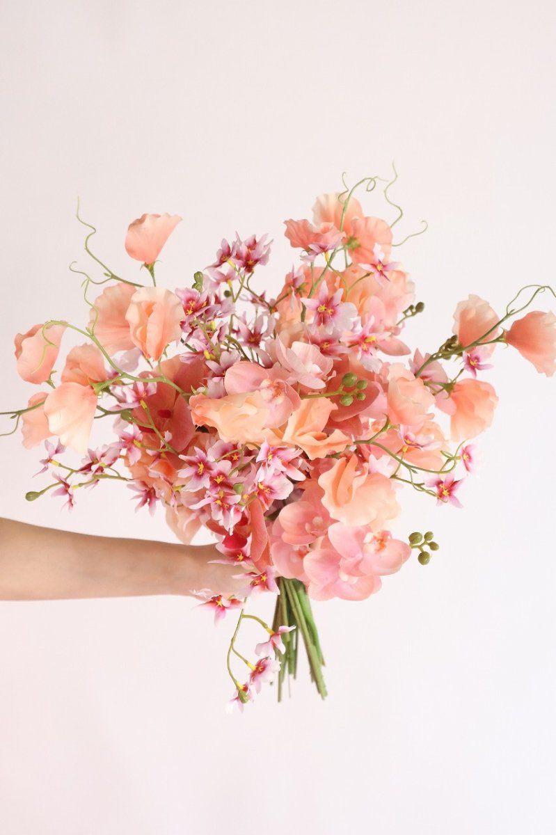 画像3: コーラルオレンジの暖色系ブーケ (3)