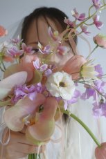 画像3: ピンクチューリップと胡蝶蘭のリボンブーケ (3)