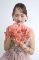 画像4: ニュアンスオレンジピンクの胡蝶蘭ブーケ (4)
