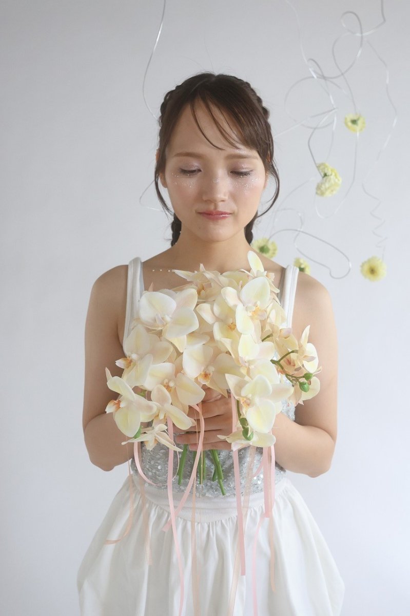 画像1: クリームイエロー　胡蝶蘭のブーケ (1)