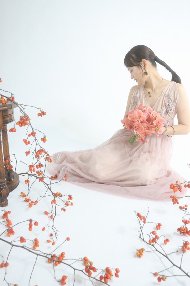 画像3: ニュアンスオレンジピンクの胡蝶蘭ブーケ (3)