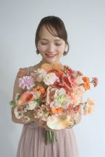 画像1: アンスリウムと胡蝶蘭の秋ブーケ (1)