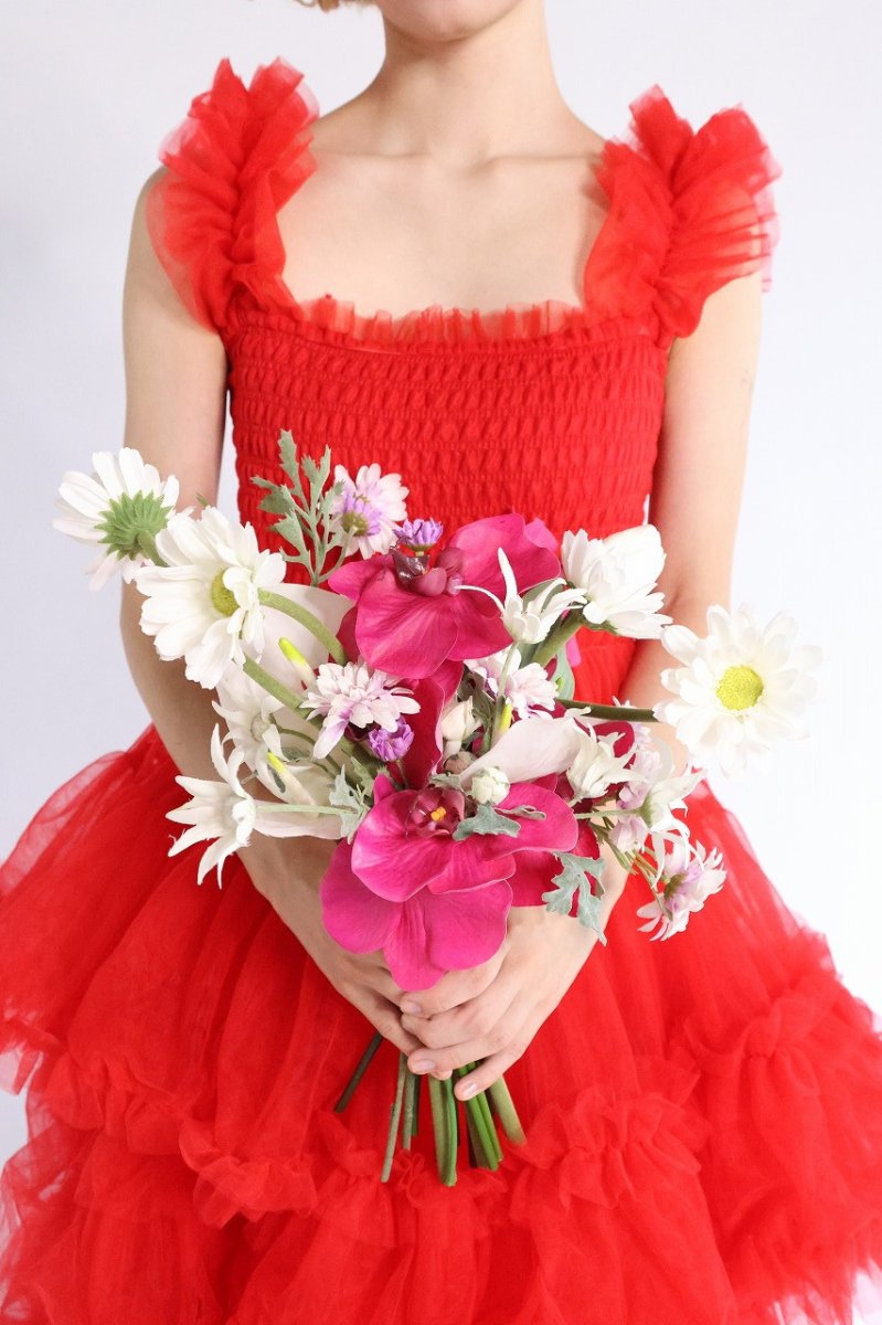 画像2: フーシャピンクとホワイトのガーベラブーケ (2)