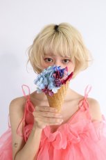 画像1: ラズベリーミント・ワッフルコーンアイス (1)