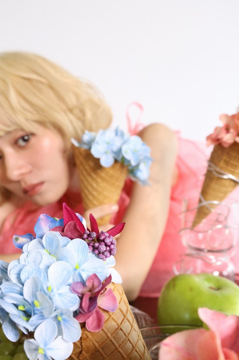 画像2: ラズベリーミント・ワッフルコーンアイス (2)