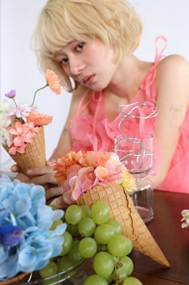 画像3: アプリコットピーチ・ワッフルコーンアイス (3)