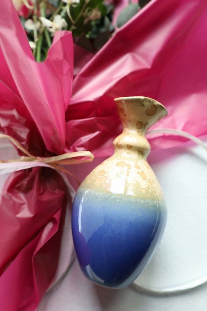 画像2: 花束と和花瓶のギフトセット (2)