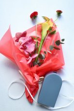 画像1: 花束と花瓶のギフトセット (1)