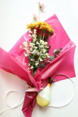 画像1: 花束と和花瓶のギフトセット (1)