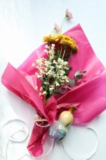 画像1: 花束と和花瓶のギフトセット (1)