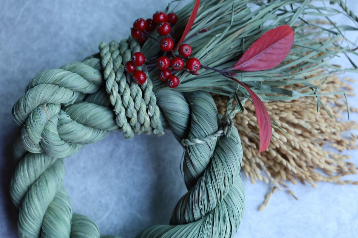 画像2: うっとり見とれてため息が出ちゃうくらいに美しいしめ飾り。「円満」 (2)