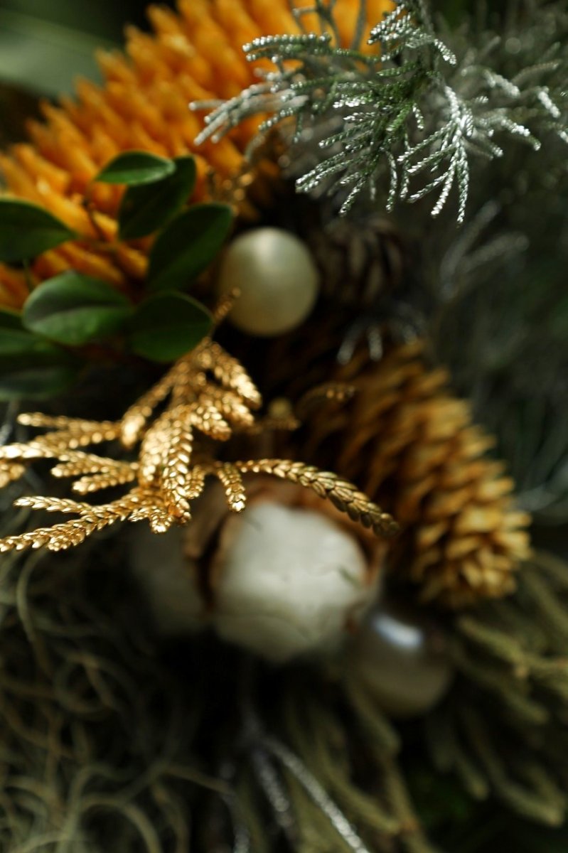 画像2: 店長が作ったクリスマスとお正月兼用のリースno.5 (2)