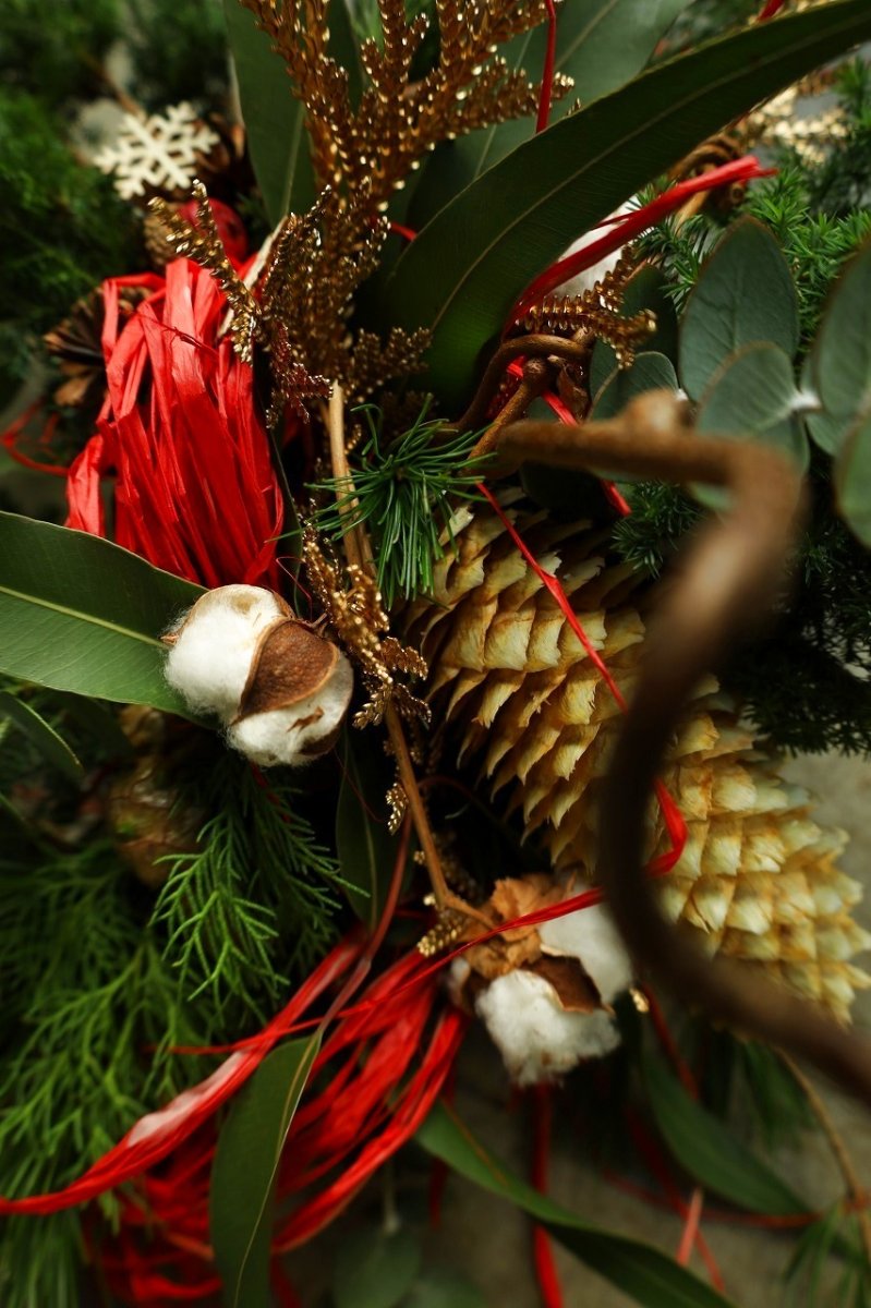 画像3: 店長が作ったクリスマスとお正月兼用のリースno.4 (3)