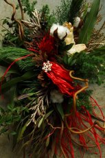 画像2: 店長が作ったクリスマスとお正月兼用のリースno.2 (2)