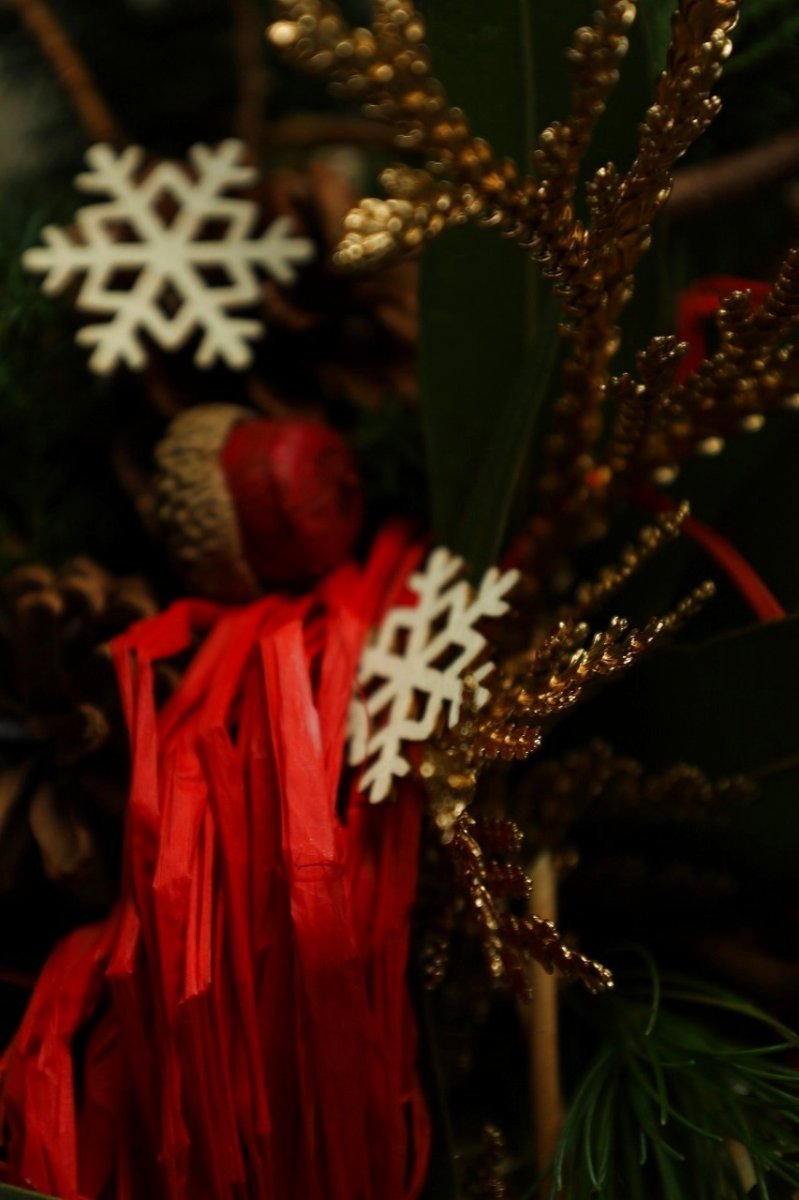 画像2: 店長が作ったクリスマスとお正月兼用のリースno.4 (2)