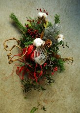 画像1: 店長が作ったクリスマスとお正月兼用のリースno.3 (1)