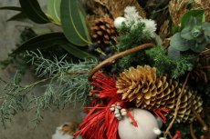 画像3: 店長が作ったクリスマスとお正月兼用のリース「しめ縄入りver.」2 (3)