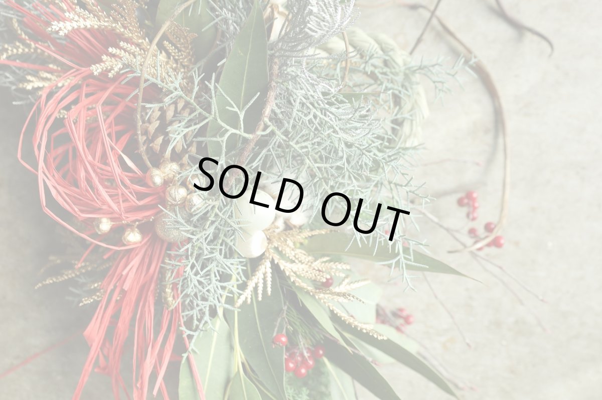 画像2: 店長が作ったクリスマスとお正月兼用のリース「しめ縄入りver.」 (2)