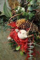 画像2: 店長が作ったクリスマスとお正月兼用のリース「しめ縄入りver.」2 (2)