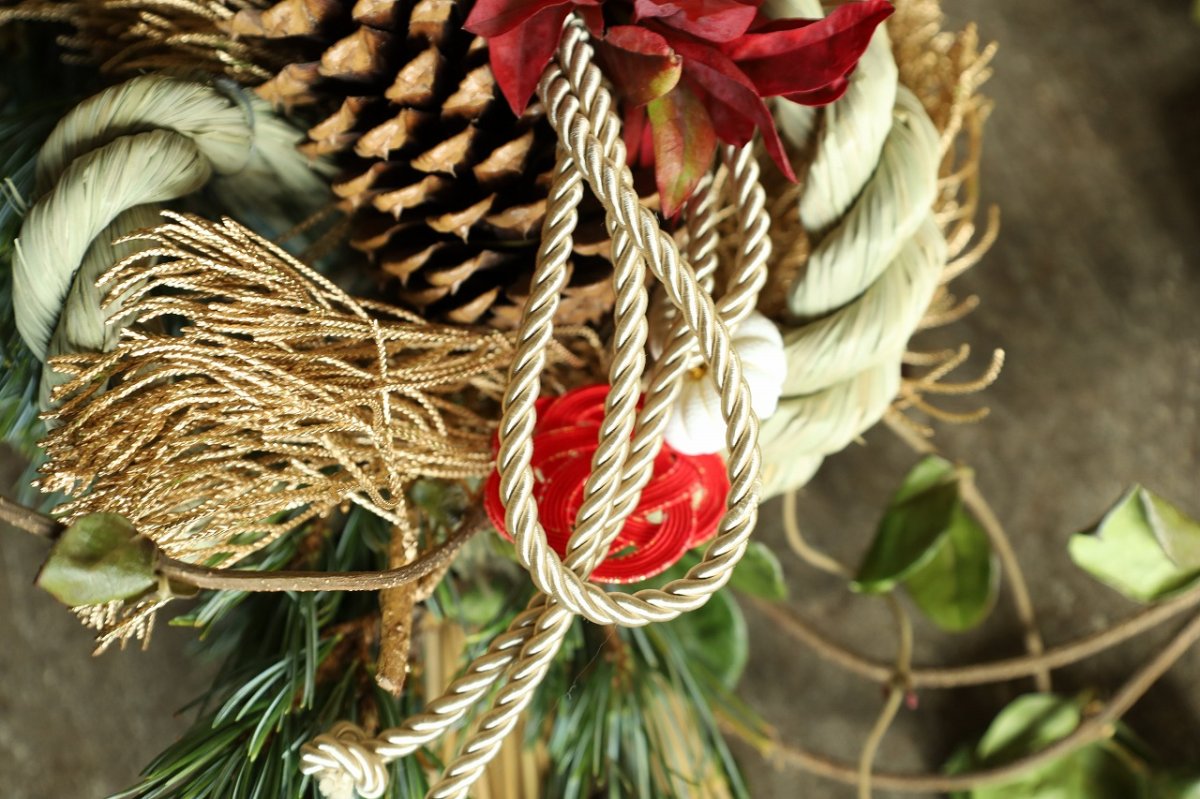 画像3: 【一点もの】しめ飾りno.1 (3)