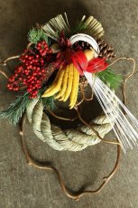 画像1: 【一点もの】しめ飾りno.5 (1)