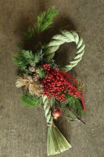 画像1: 【一点もの】しめ飾りno.4 (1)