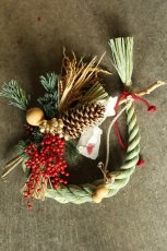 画像1: 【一点もの】しめ飾りno.3 (1)