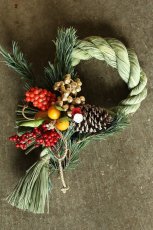 画像1: 【一点もの】しめ飾りno.6 (1)