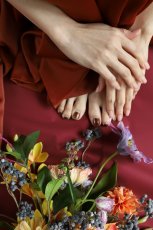 画像4: ガーデンウェディングに｜オレンジ×マスタード×パープルのカラーブーケa10 (4)